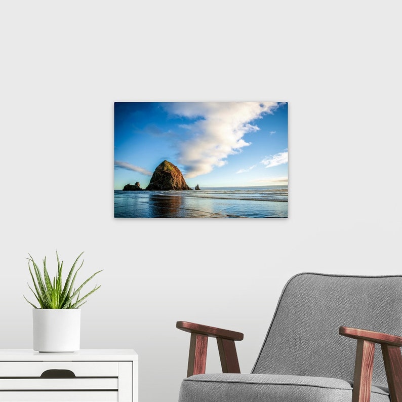 Haystack Rock at Golden Hour Cannon Beach Oregon Metal Etsy
