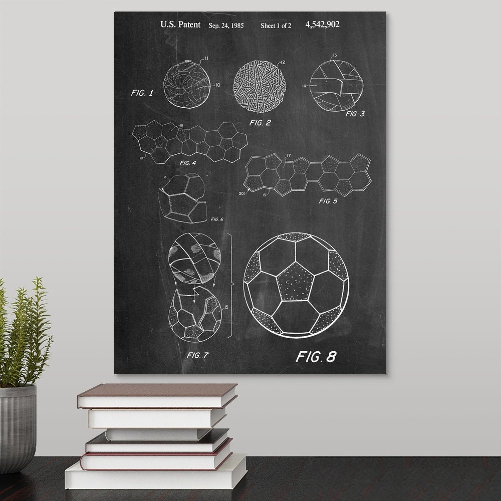 Soccer Ball Canvas Wall Art Print Etsy