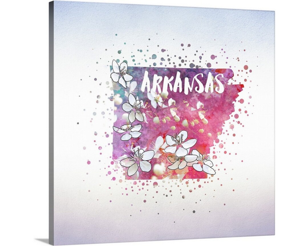 Arkansas State Flower Apple Blossom Watercolor State Flower - Etsy