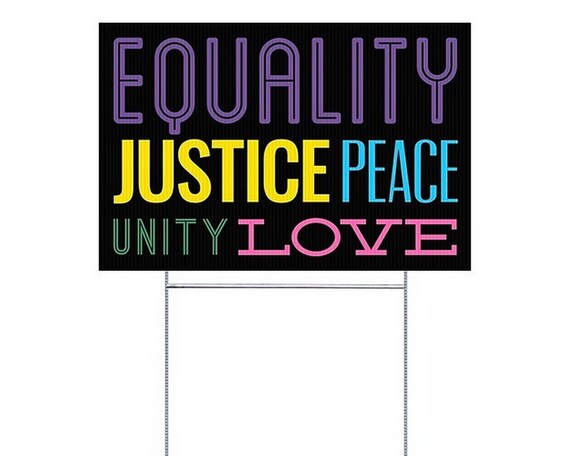 Equality Double-Sided Yard Sign with H-Frame Ground Stake