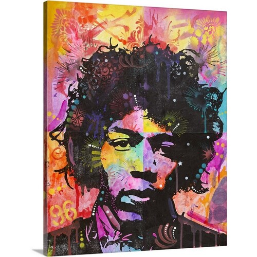Jimi Hendrix VI Canvas Wall Art Print Etsy
