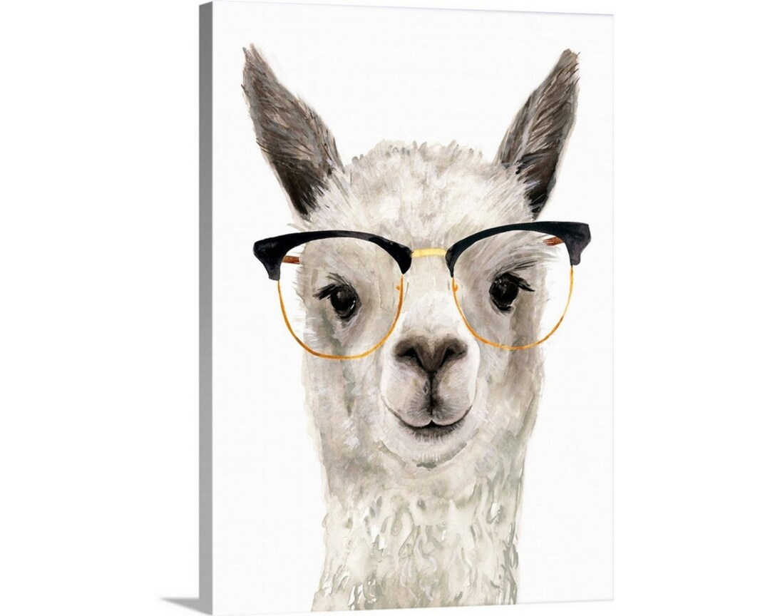 The Novogratz Calculating Llama III Canvas Wall Art Print - Etsy