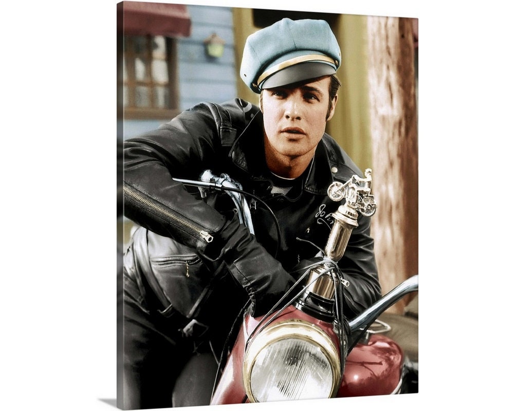 Men's Classic Brando Leather Biker Jacket - Marlon – A to Z Leather