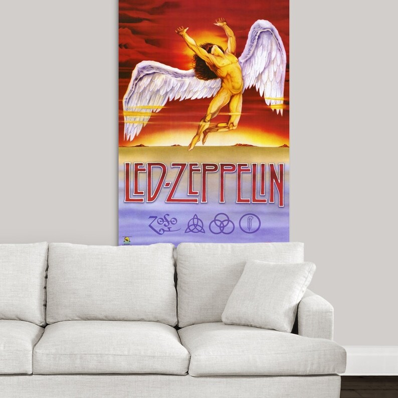 Led Zeppelin Canvas Wall Art Print Etsy