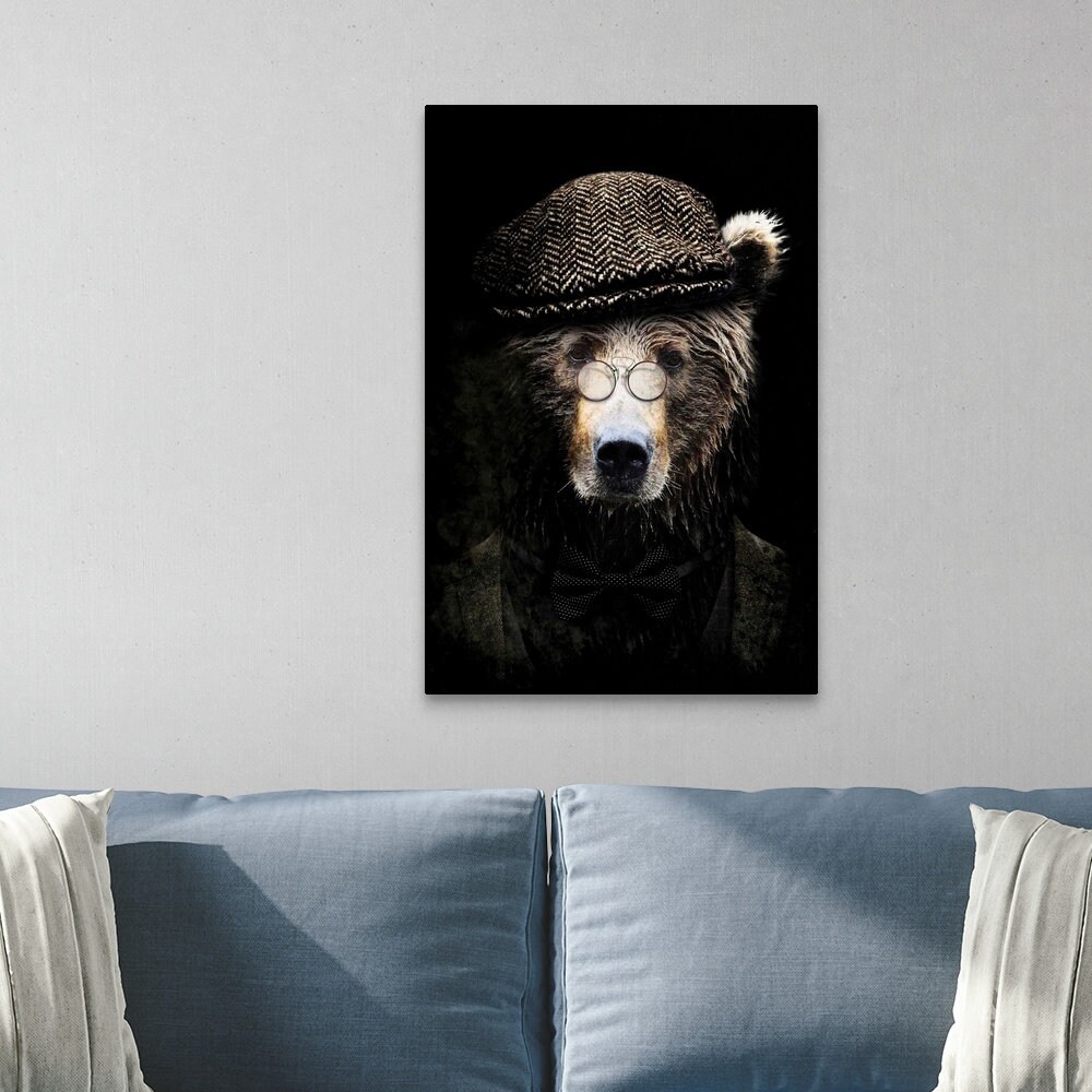 Classy Bear Metal Wall Art Print | Etsy