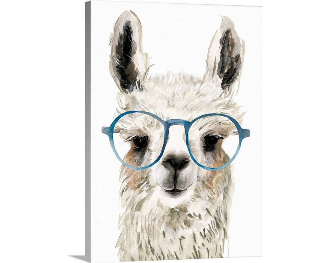 The Novogratz Calculating Llama I Canvas Wall Art Print - Etsy