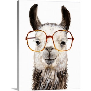 The Novogratz Calculating Llama II Canvas Wall Art Print - Etsy