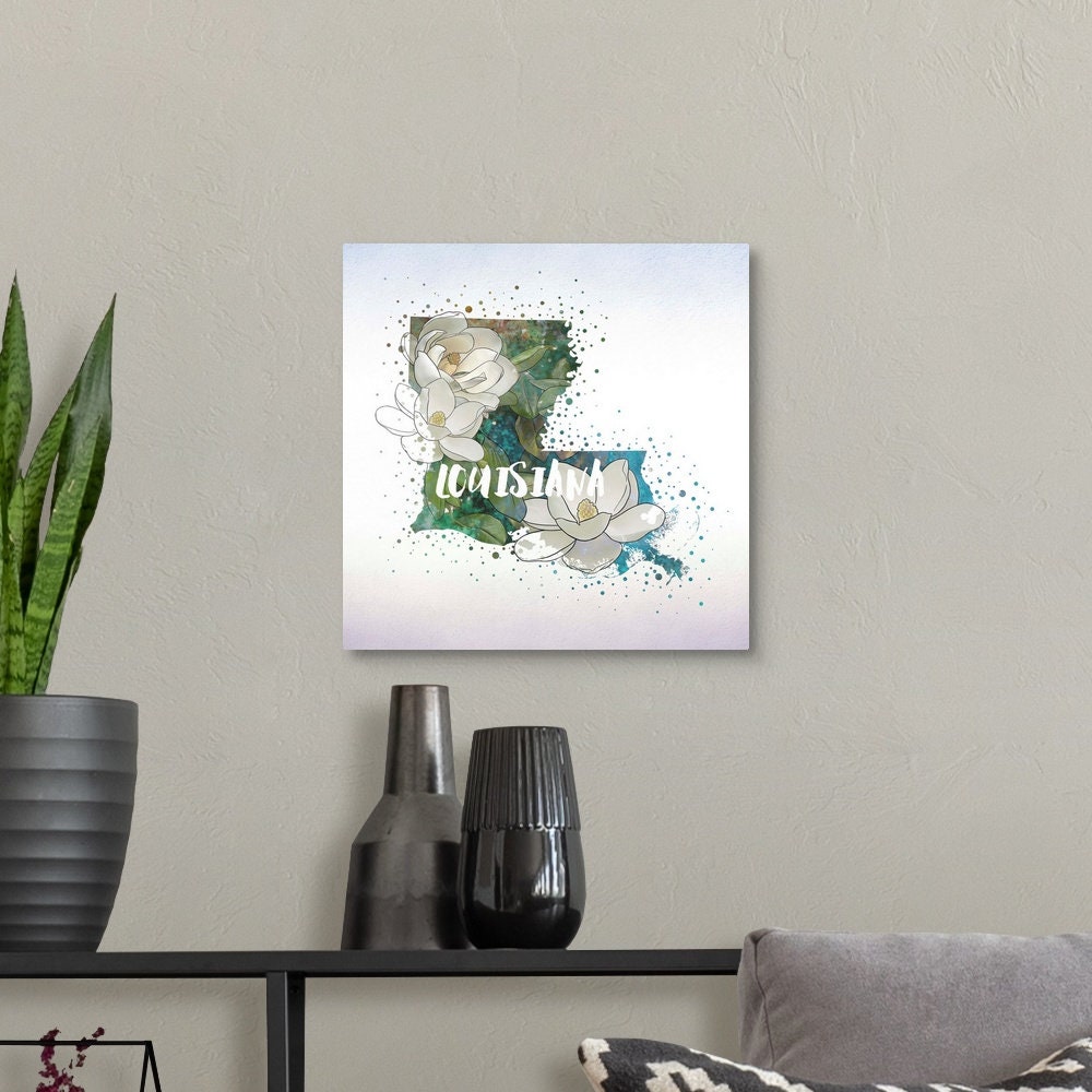 Louisiana State Flower magnolia Metal Wall Art Print Etsy