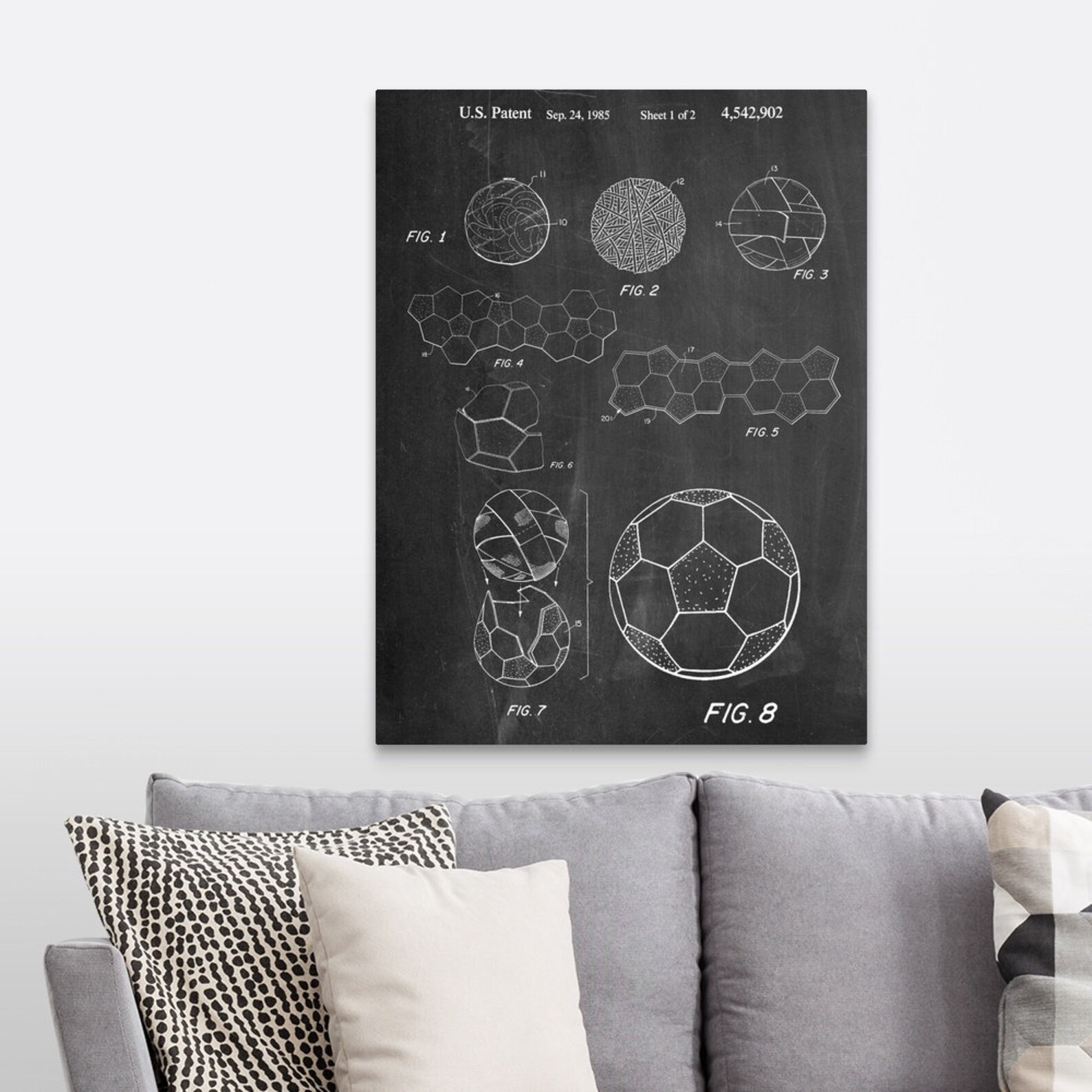 Soccer Ball Canvas Wall Art Print Etsy
