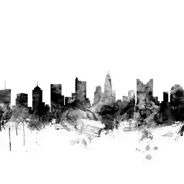 Columbus Skyline Art Etsy