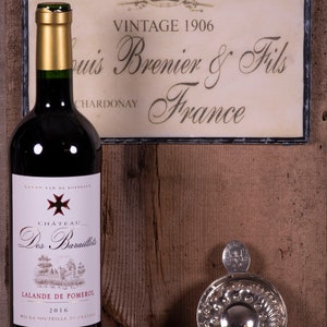 French Chateau de Meursault + Sommelier Cup + Tastevin + Wine Tasting Cup + Small Chardonay Sign