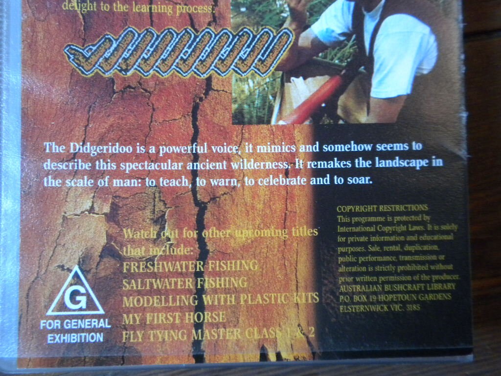 Didgeridoo Video Tape VHS Chris Adnam's How to Play Etsy