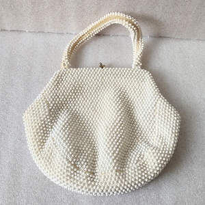 Corde By Lumured Beaded Cream Ivory Evening Handbag Purse