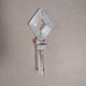 Towle Bottle Wine Lead Crystal Glass Stopper Diamond Shape