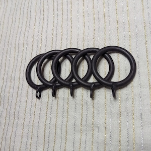 Handmade Iron Drapery Rings with eyelets or curtain rings with Eyelets Set of 5