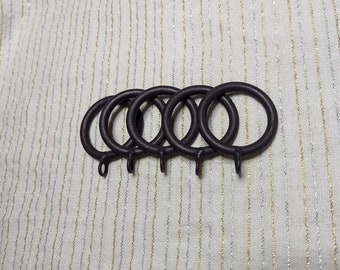 Handmade Iron Drapery Rings with eyelets or curtain rings with Eyelets Set of 5