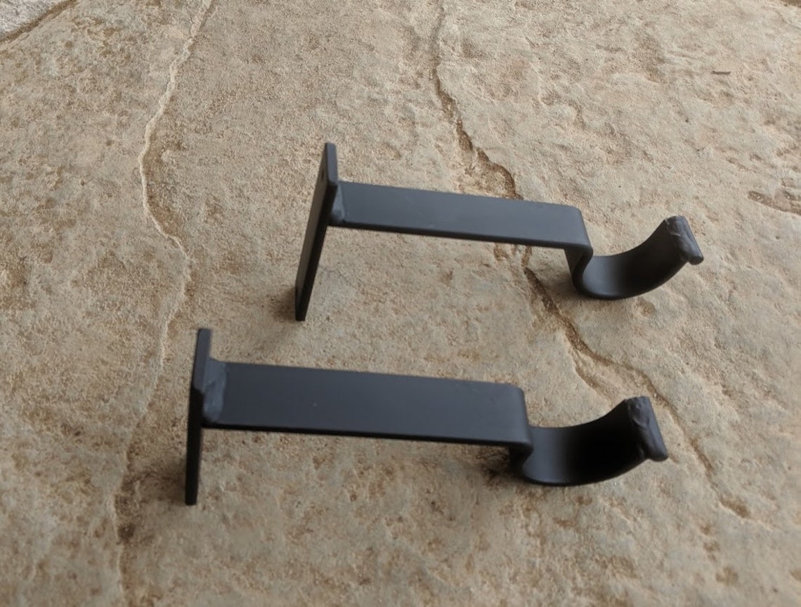 Drapery Rod Brackets 1each Handmade Heavy Duty Large Etsy