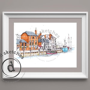 Oude haven van Weymouth | Kunstafdruk van David Callear