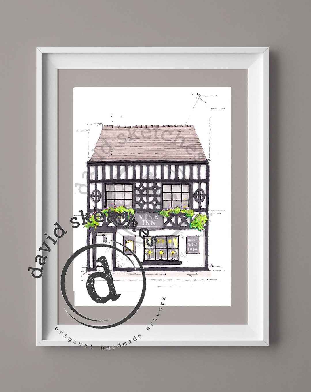 The Vine Inn Nantwich Cards and Prints by David Callear Etsy