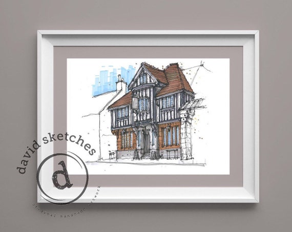 The Cross Keys Knutsford Art Print By David Callear Etsy