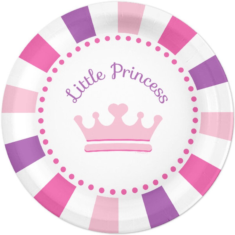 Birthday Direct, Lil Princess Lunch Plates, 9 inch, 8 count image 1