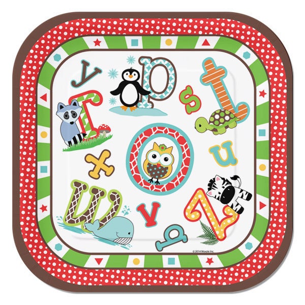 Birthday Direct,  ABC Dessert Plates, 7 inch, 8 count