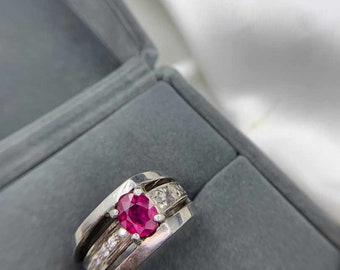 Anillo de rubí de plata esterlina hecho a mano: piedra afgana natural Yaqoot