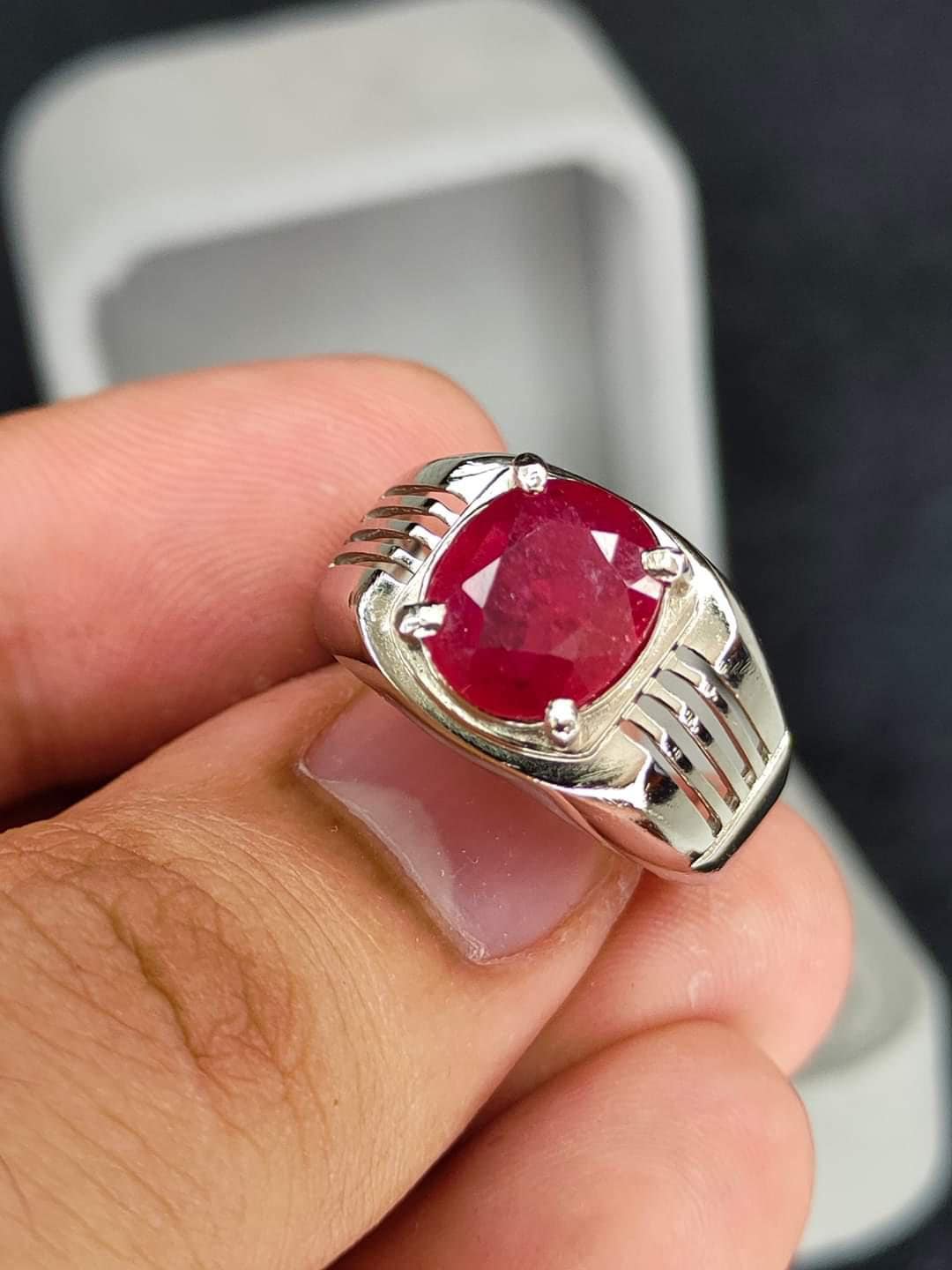 Natural Certified Ruby/manik 4.00-10.00ct Sterling Silver 92.5 Astrological  Purpose Ring,ruby Ring for Unisex - Etsy