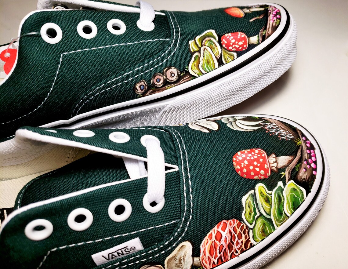 Custom Mushroom and Fungi Painted Shoes Etsy