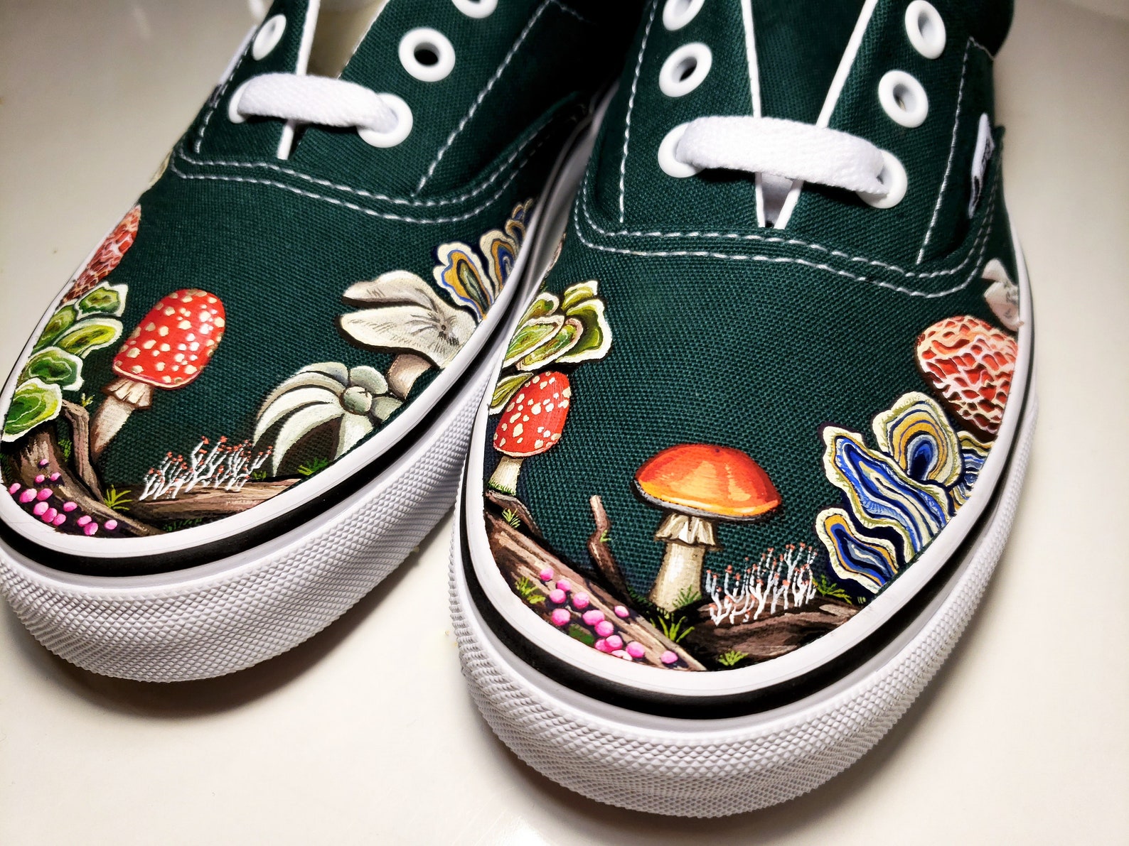 Custom Mushroom and Fungi Painted Shoes Etsy