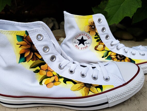 sunflower painted converse