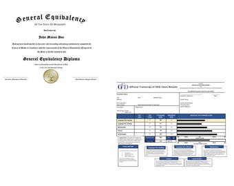 GED Diploma & GED Test Results (Transcript)
