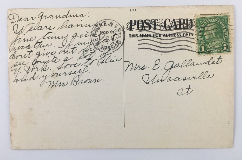 Airship over NYC Postcard