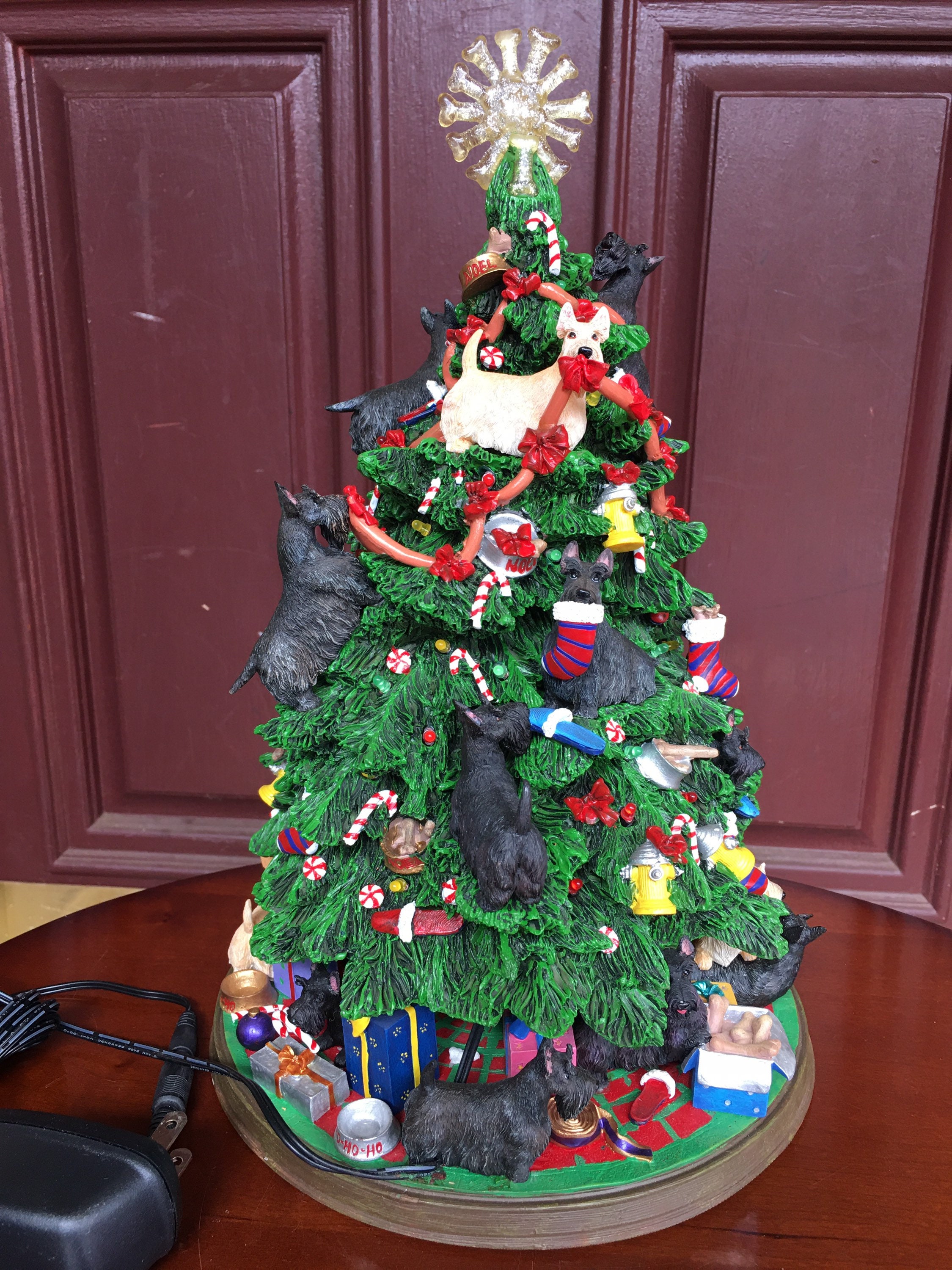 Danbury Mint Scottish Terrier Christmas Tree Decor with light Etsy