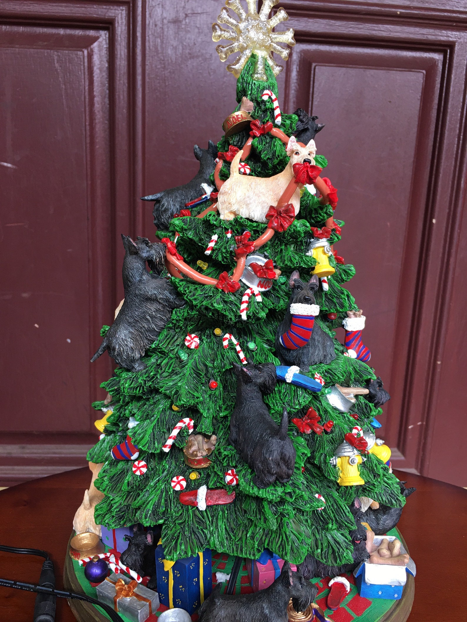 Danbury Mint Scottish Terrier Christmas Tree Decor with light Etsy