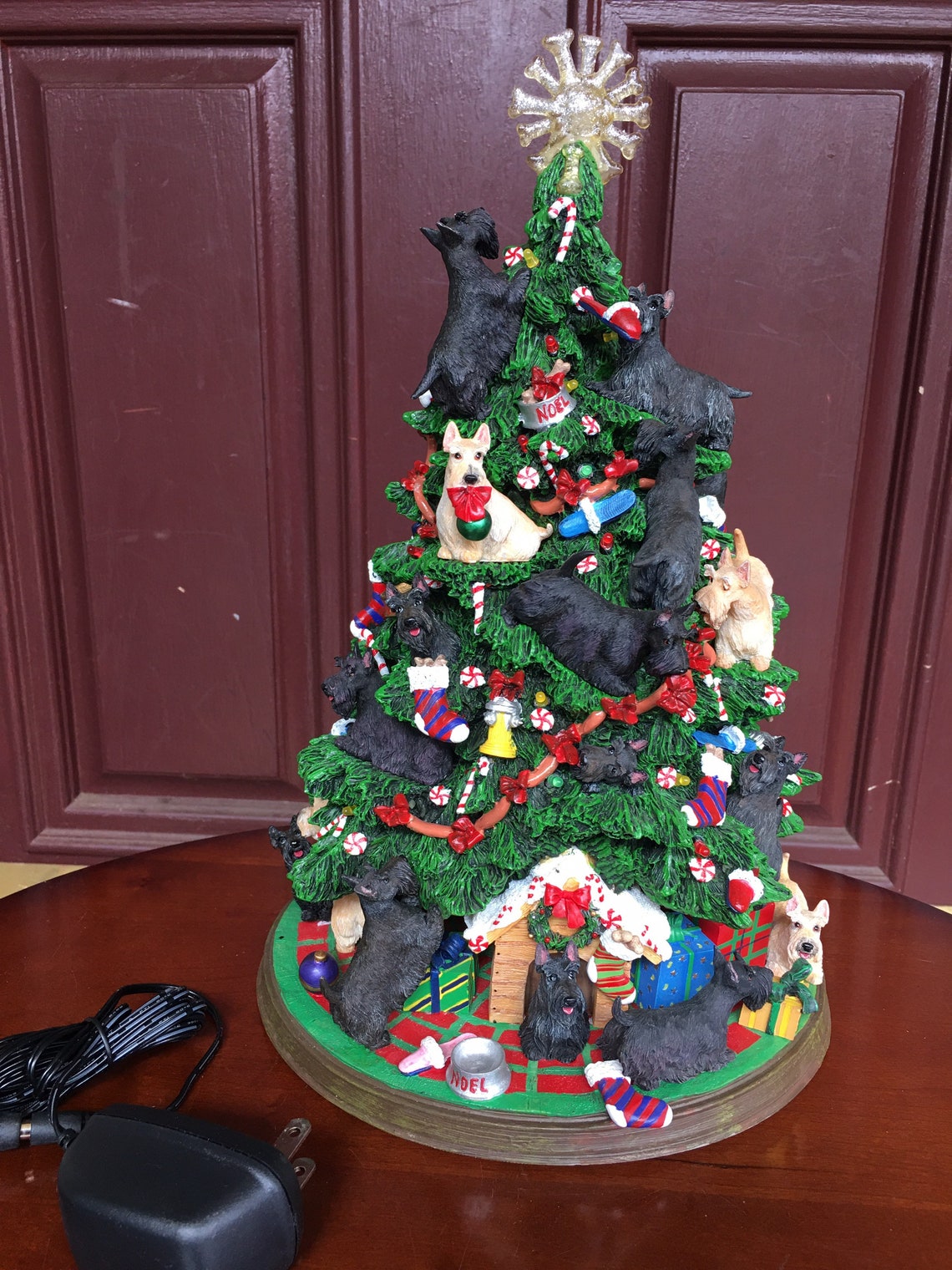 Danbury Mint Scottish Terrier Christmas Tree Decor with light Etsy