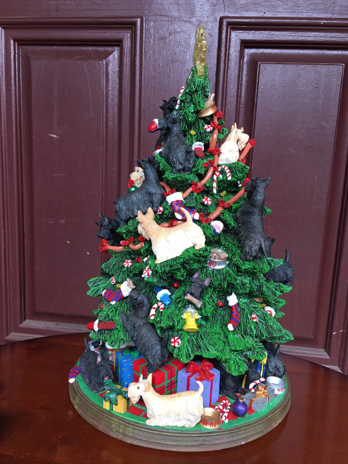 Danbury Mint Scottish Terrier Christmas Tree Decor with light Etsy