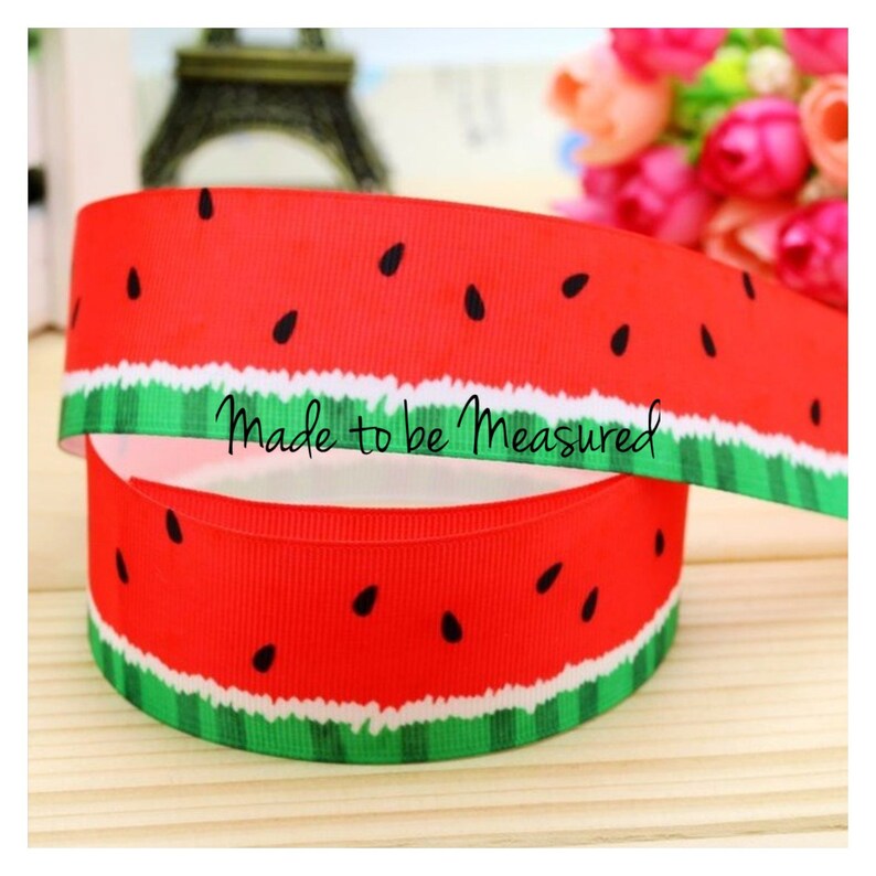 Grosgrain Ribbon 38 mm Print by the Yard Watermelon 1.5 Inch