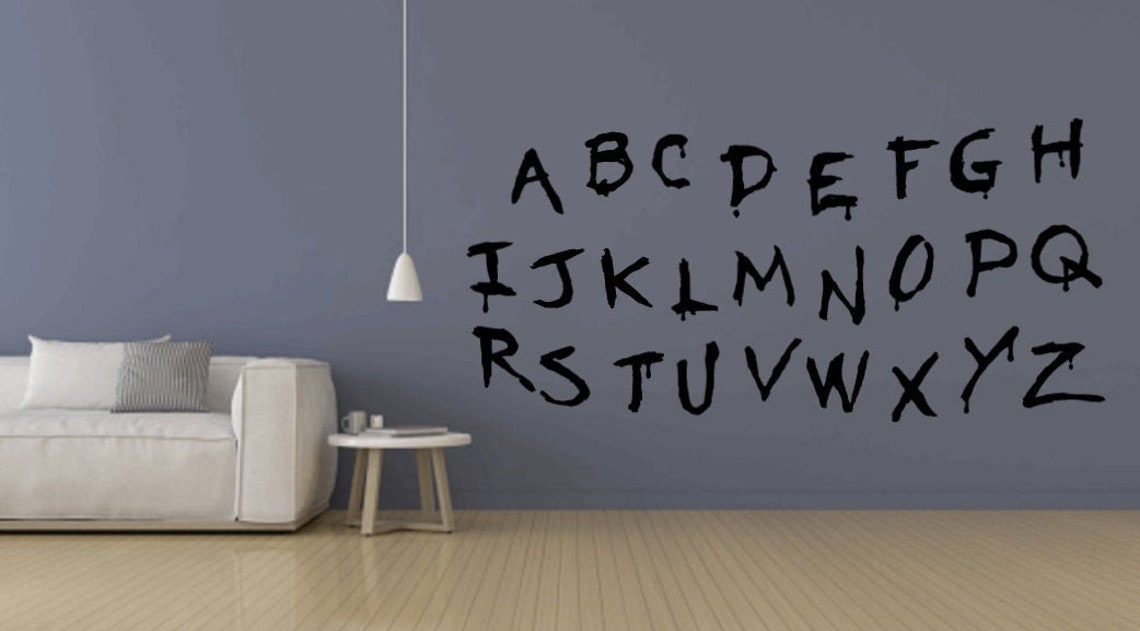 Stranger Things Alphabet Wall Decal Joyce's Alphabet Etsy