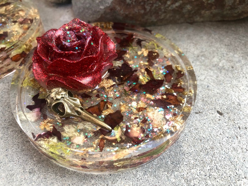 Golden Rose Skull Mini Tray Set