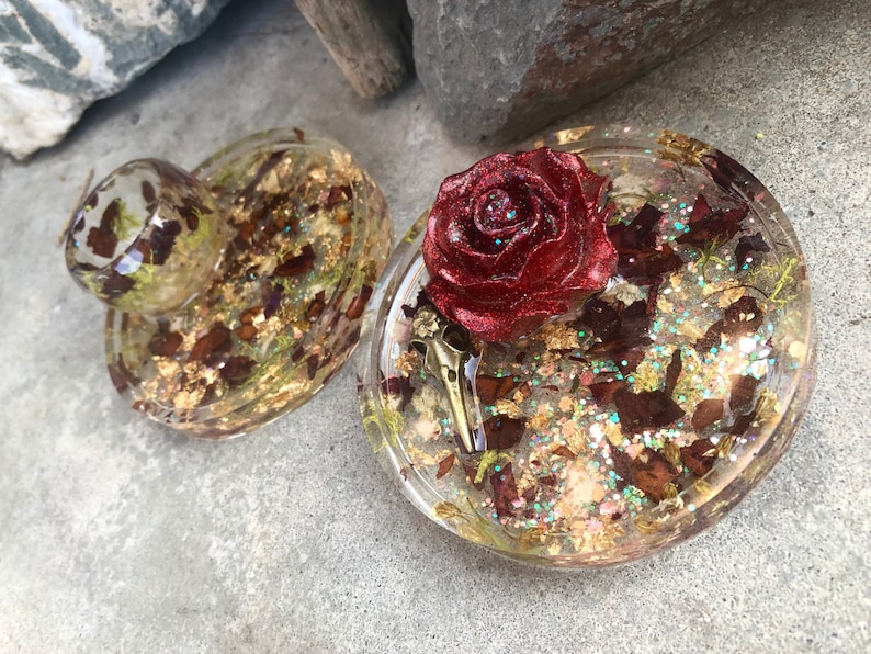 Golden Rose Skull Mini Tray Set