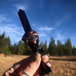 Protective Obsidian Beaver Bone Wand