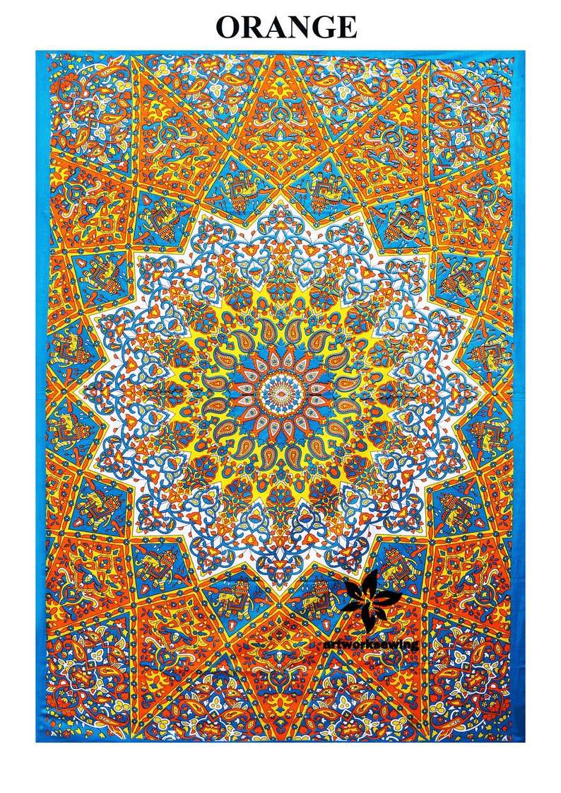 Queen Yellow star tapestry beautiful meditation tapestry Psychedelic Tapestries