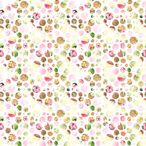 s112 Tropical fabric cotton fabric knit fabric flamingo fabric Hawaiian fabric pineapple fabric watermelon fabric jungle floral leaves