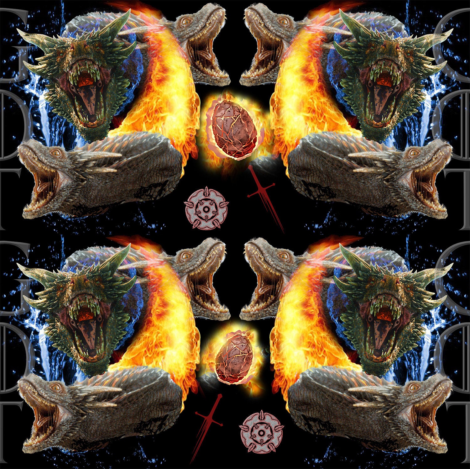 Game of thrones fabric fabric by the yard cotton fabric Etsy