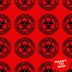 Zombie fabric, Zombies, knit fabric, cotton fabric, zombies response, walking dead, movie fabric, zombie apocalypse, cotton by the yard,