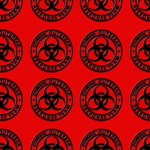 Zombie fabric, Zombies, knit fabric, cotton fabric, zombies response, walking dead, movie fabric, zombie apocalypse, cotton by the yard,