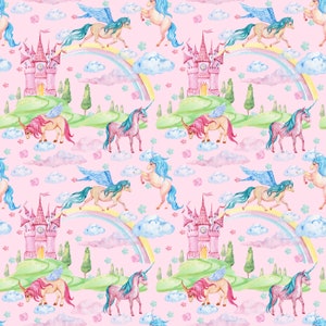 unicorn fabric magical unicorn fabric knit by the yard unicorn rainbow fabric cotton fabric mystical fabric unicorn print unicorn and baby