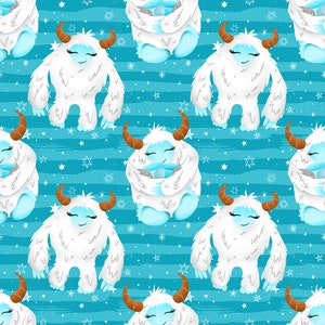 Yeti fabric, animal fabric, Christmas fabric, cotton fabric, fabric by the yard, knit fabric, Yeti prints, Yeti prints, christmas animals