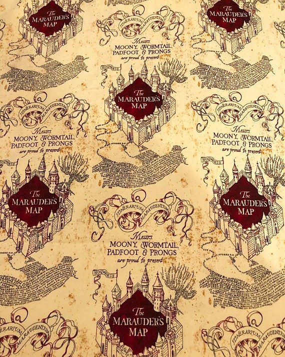 Harry Potter knit fabric Maraudders 